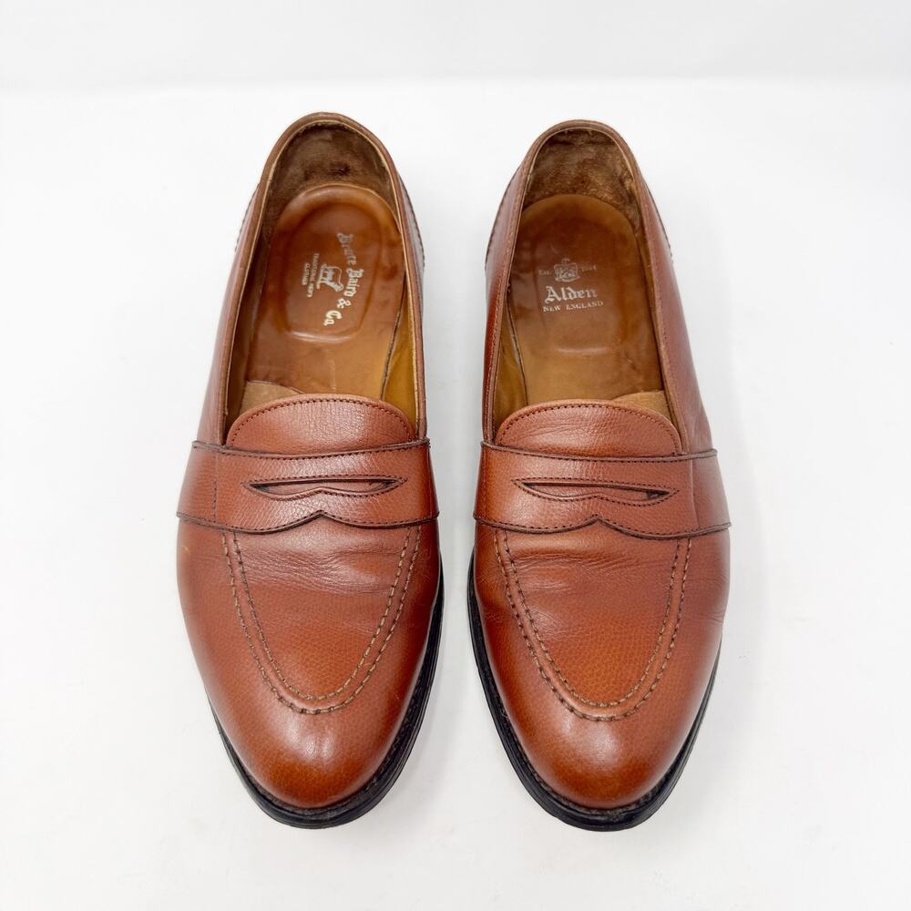 Alden 6849 Brown Full Strap Penny Loafers Men 11.5 B/D Made USA